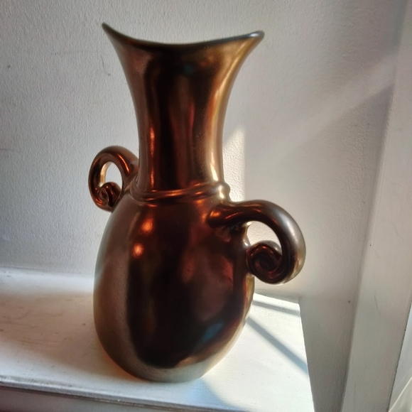 Vintage 1980s signed Michael Lambert bronze pottery vessel vase - Picture 4 of 6